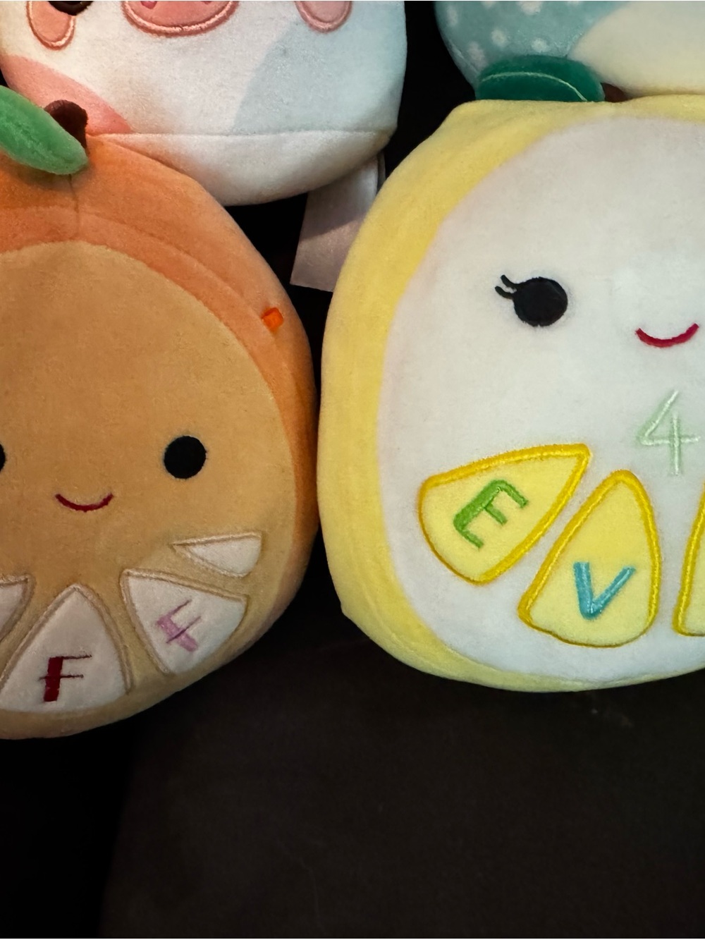 Squishmallows Yellow Lemon & Orange Citrus Plush Duo